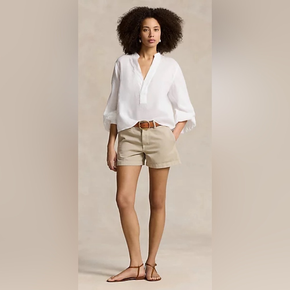 Stylus Size 10 Short Flat Front Khaki Shorts Side Pockets Casual Everyday Short